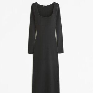 Abercrombie & Fitch Long-Sleeve Squareneck Maxi Sweater Dress